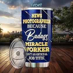 MONIZILUCKY News Photographer Tumbler Stainless