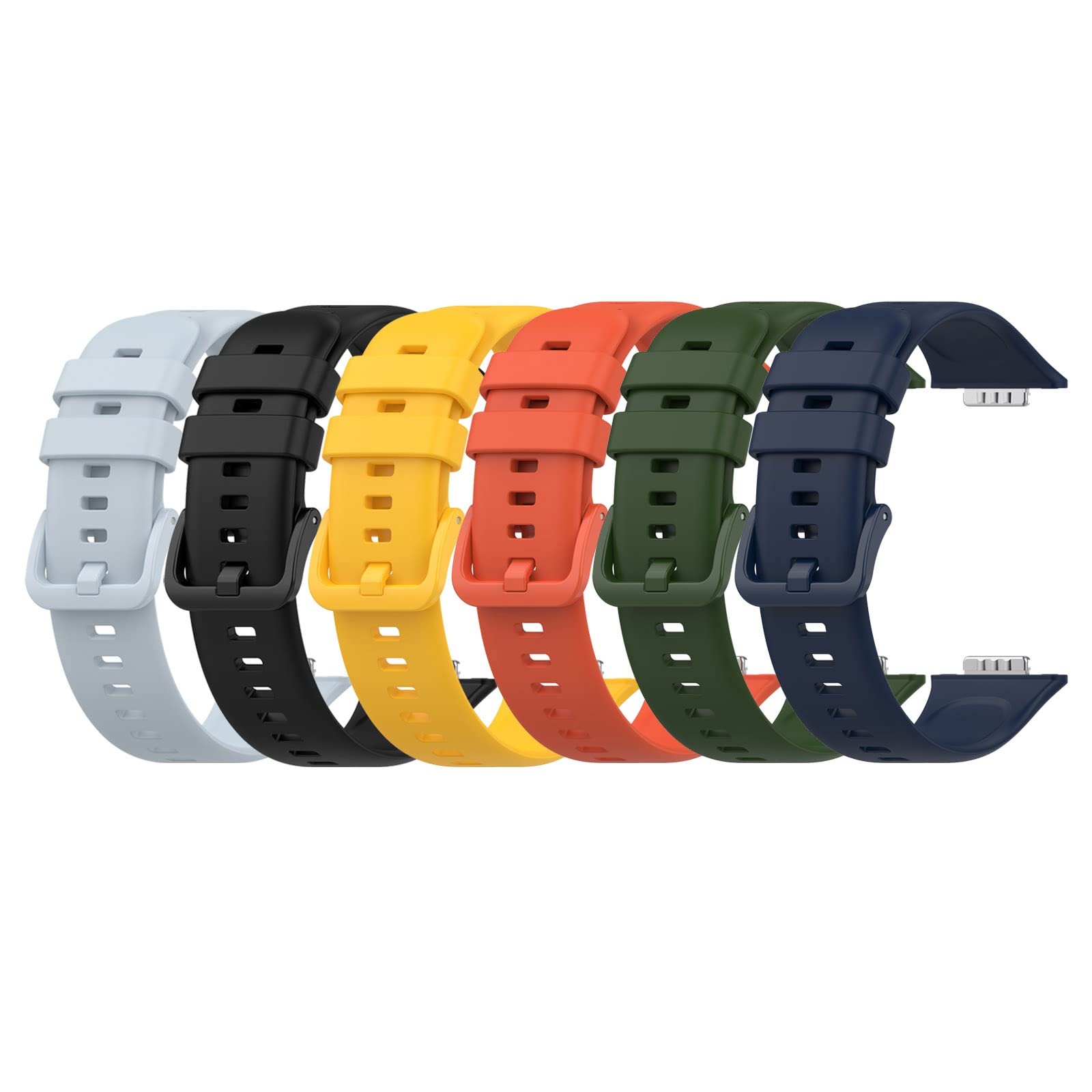 Chofit (6-Pack Straps Compatible with Huawei Watch Fit 2 Active Strap, Soft Silicone Sport Replacement Colourful Band Wristband for Huawei Watch Fit 2 Active Edition Only (6B)