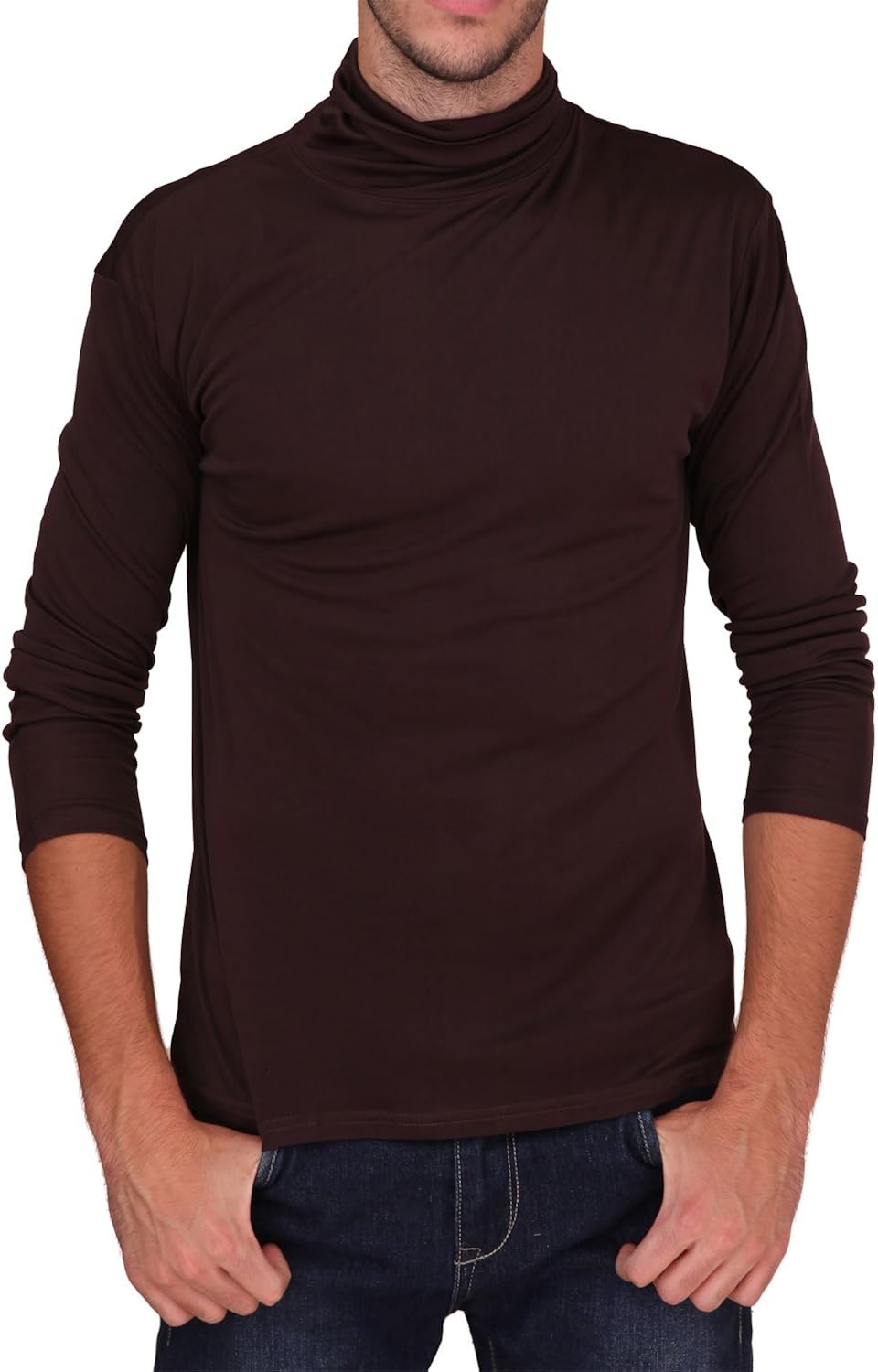 Paradise Silk Pure Silk Knit Mens Turtleneck Comfy Top at  Men’s Clothing store
