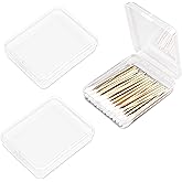 3-Piece Portable Travel Pad Holder - Bathroom Vanity Countertop Storage Organizer - Cotton Ball & Swab Dispenser - Transparent