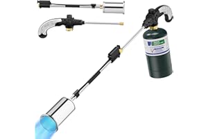Sondiko Propane Torch Weed Burner, High Output Weed Torch Flamethrower, 30" Detachable Long Arm Heavy Duty Blow Torch For Garden, Wood, Ice, Snow, Melting(PROPANE TANK NOT INCLUDED)