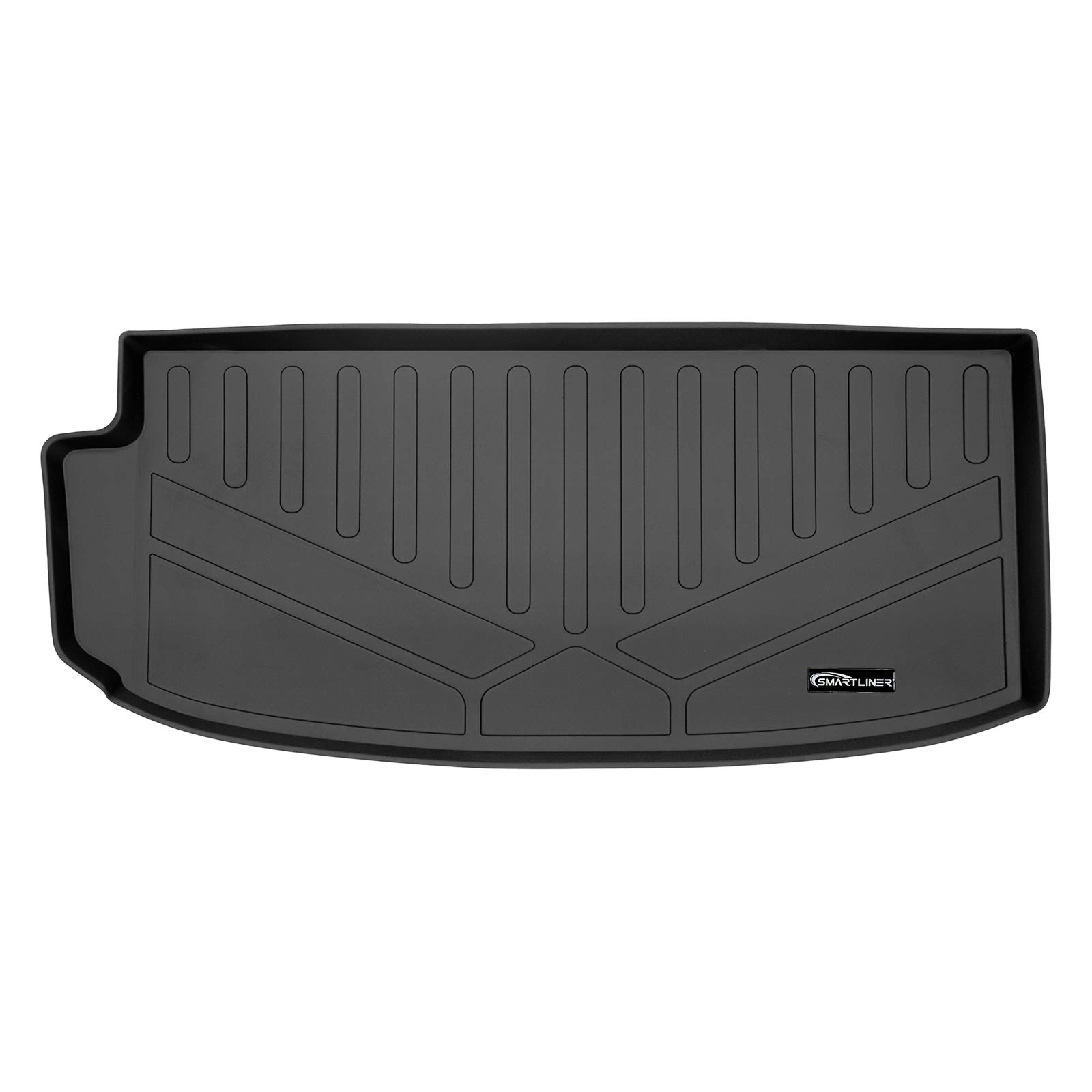 SMARTLINER All Weather Custom Fit Cargo Trunk Liner Floor Mat Behind 3rd Row Black for 2018-2019 Chevrolet Traverse