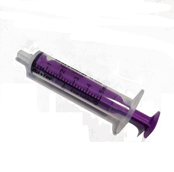 Baxa ExactaMed 5ml Oral Dose Syringe Purple Pack of 2 Amazon.co