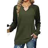 Poetsky Womens 2025 Fall Sweaters Casual V Neck Cable Knit Long Sleeve Sweatshirt Lightweight Pullover Top 2025