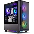Skytech Gaming Shadow Gaming PC Desktop – AMD Ryzen 5 5600X 3.7 GHz, NVIDIA RTX 4060, 1TB NVME SSD, 16GB DDR4 RAM 3200, 600W Gold PSU, 11AC Wi-Fi, Windows 11 Home 64-bit,Black