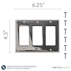 Switch Hits Polished Nickel Outlet Wall Plate | 3