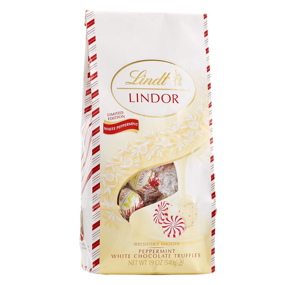 Lindt Lindor White Peppermint Truffles 19 oz Bag Chocolate