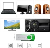 MOOCO 10 x 8GB USB 2.0 Flash Drives Black Swivel Thumb Memory Sticks view 6