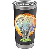 Colorful Elephant Art - Zookeeper Animal Lover Zoologist Stainless Steel Insulated Tumbler