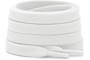 DELELE 2 Pair Flat Shoe laces 5/16" Wide Shoelaces for Athletic Running Sneakers Shoes Boot Strings