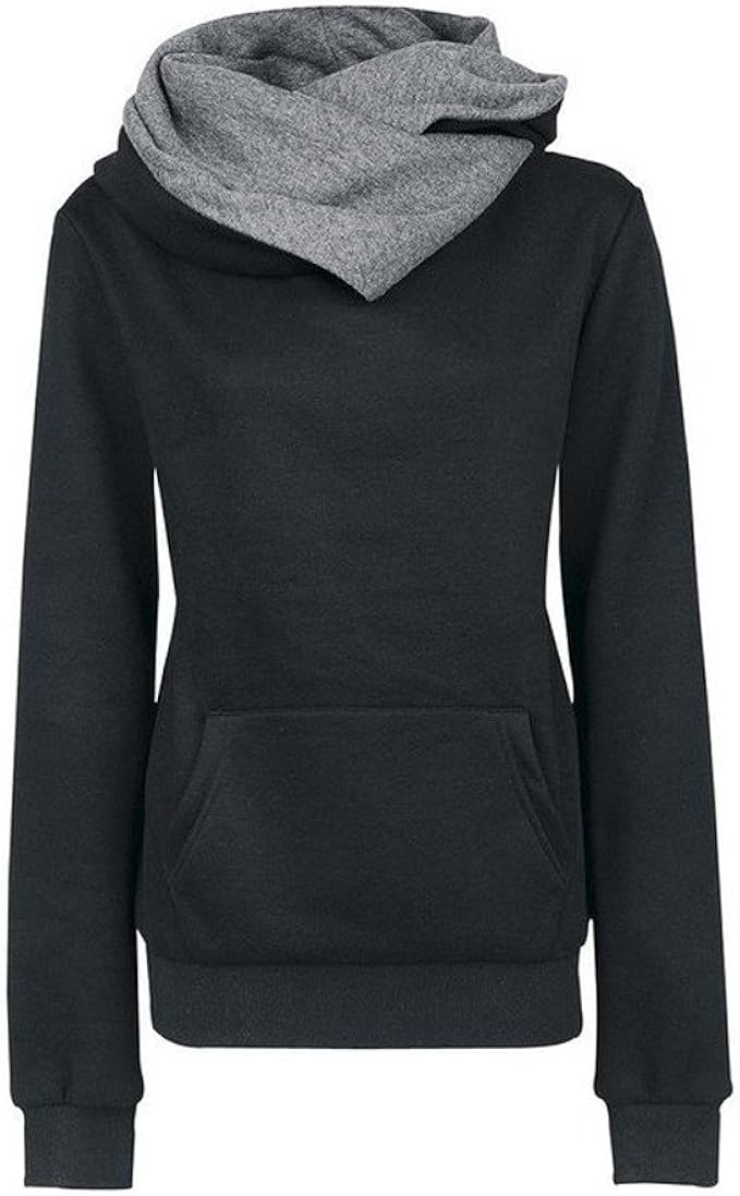 high collar hoodie women's