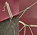 Suyi Women Girl Unique Alloy Fish Bones V Shape Sequins Choker Necklace with Long Chain Pendant A-Gold