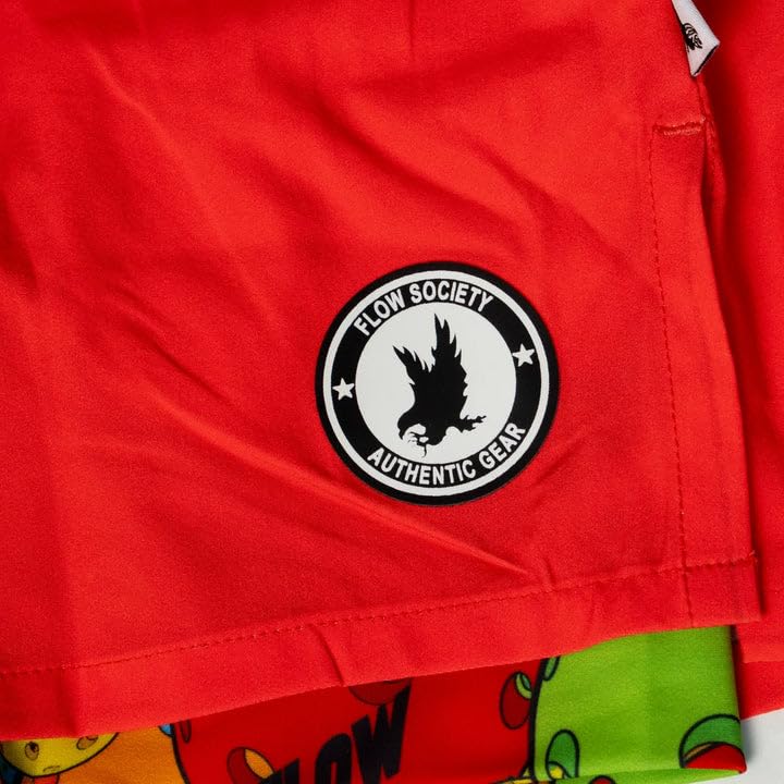 Flow Society Mens Compression Logo Pickleball Short - 7" Red