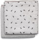 Brabantia Microfibre Cleaning Cloths (x2) 30x30 cm Light Grey Machine Washable view 4