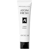 Atom Fresh Hand Cream for Women, Comfy Woody | Deep Repair Hand Lotion with Ceramides & Niacinamide | Strengthens Skin Barrier & Soothes Dry, Sensitive Hands | Fast-Absorbing, Vegan (3.4 fl oz)