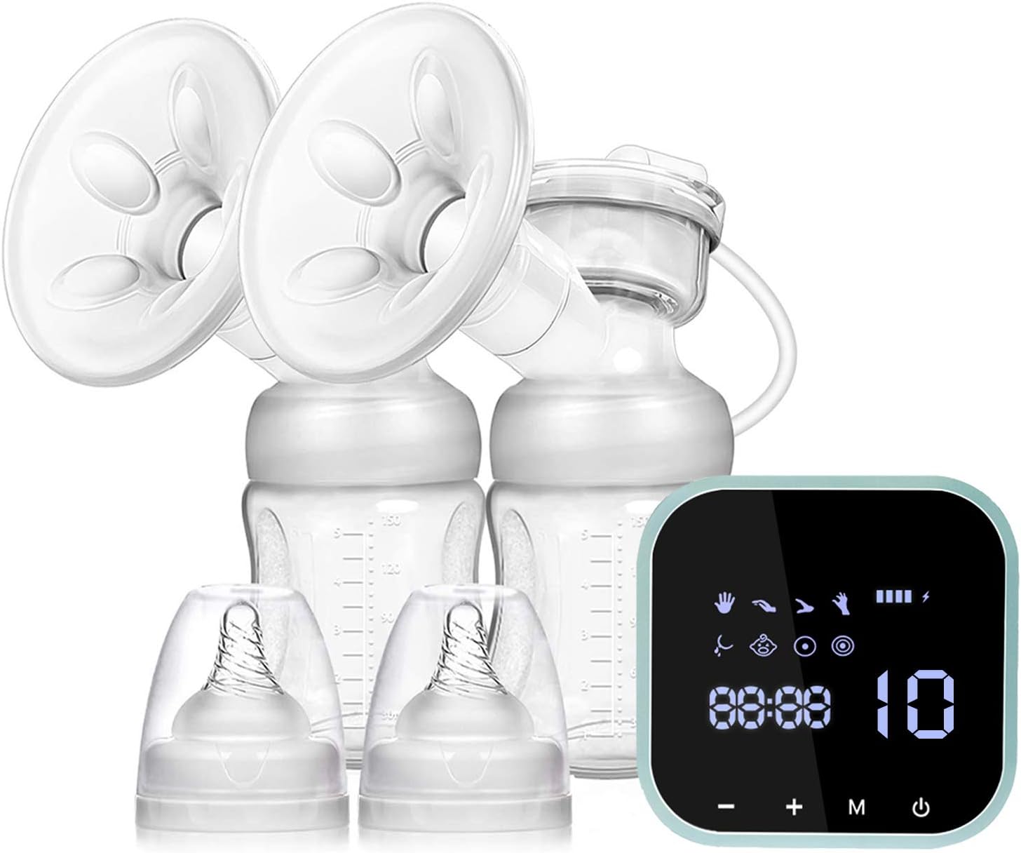 Electric Breast Pump,Double/Single Rechargeable Breastfeeding Pump for