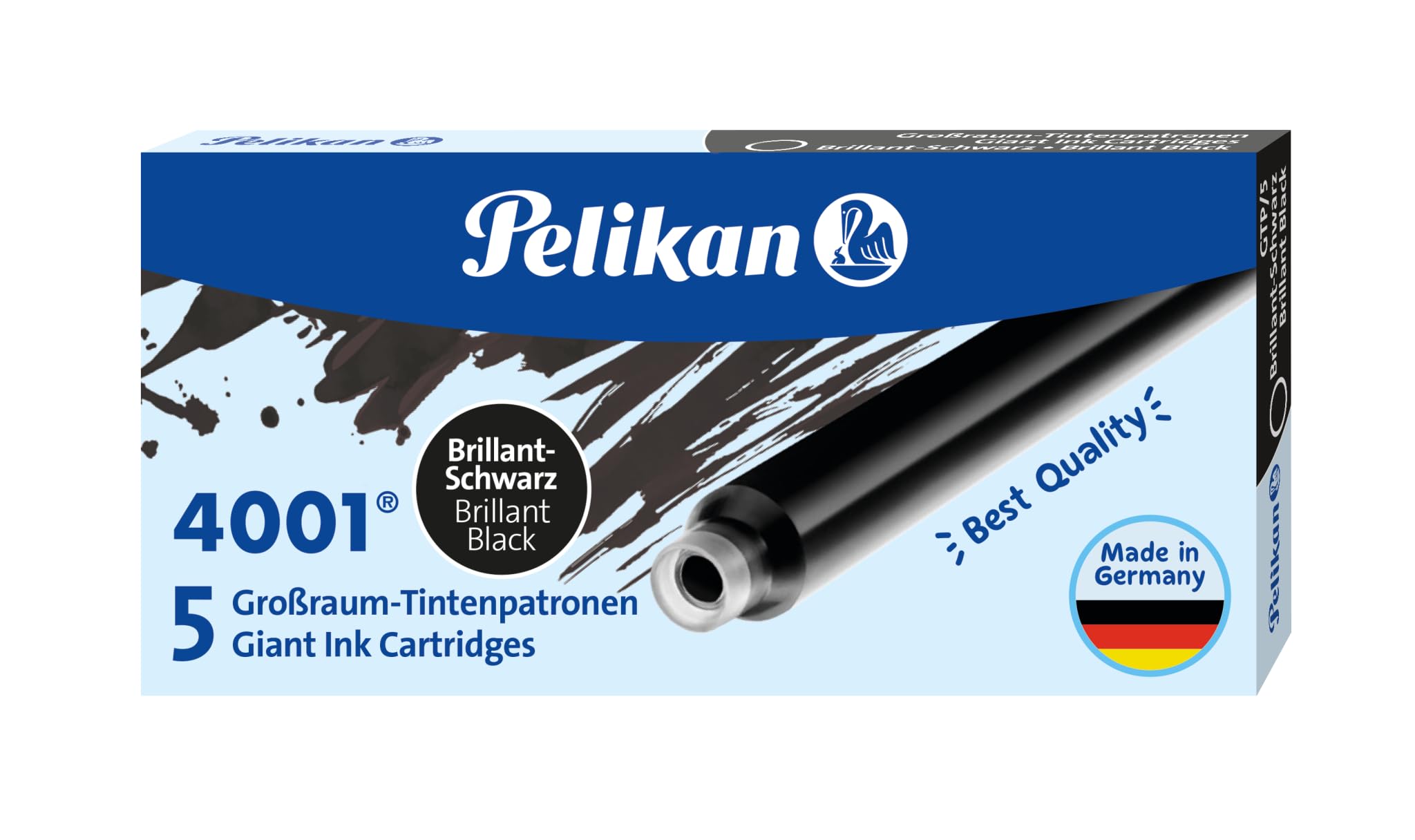 Pelikan 4001 Ink Cartridges Brilliant Black.