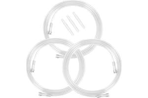 ZIQING xygen Tubing - Transparent Crush Resistant Oxygen Extension Tube with Connector - 3 Foot - 3 Tubes