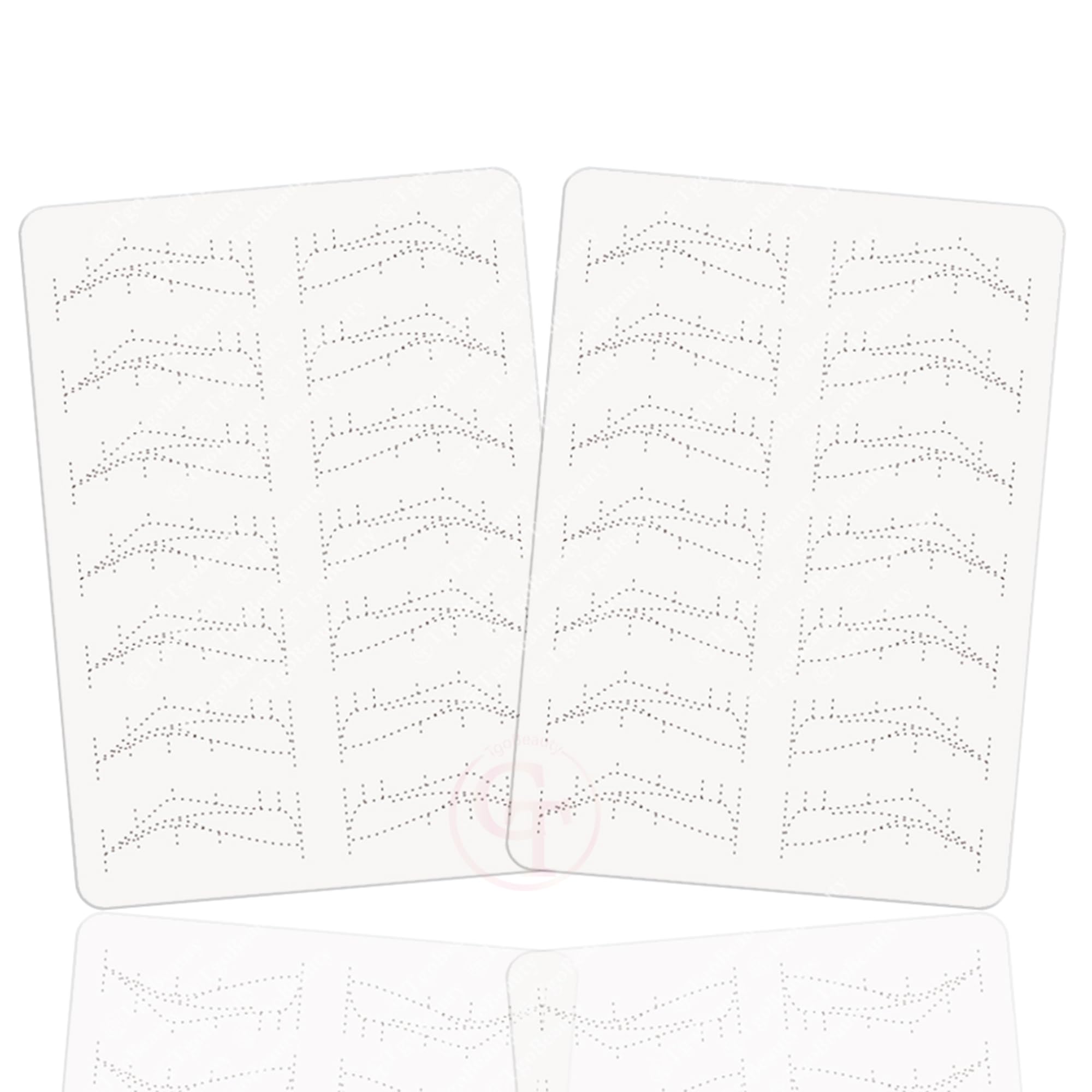 Photo 1 of TgoBeauty Spine 6 Nano Brow Stroke Practice Skin Both Sides Design Nano Brows Silicone Practice Pad for PMU Beginners and Advanced Brows Artist (3pcs White Skins)