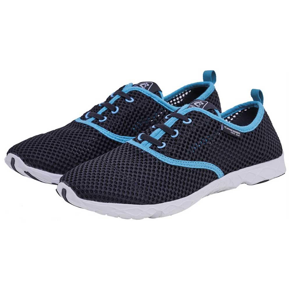 Cressi Aqua Shoes - Unisex Modern Water Sports Shoes, Black/Blue, 46