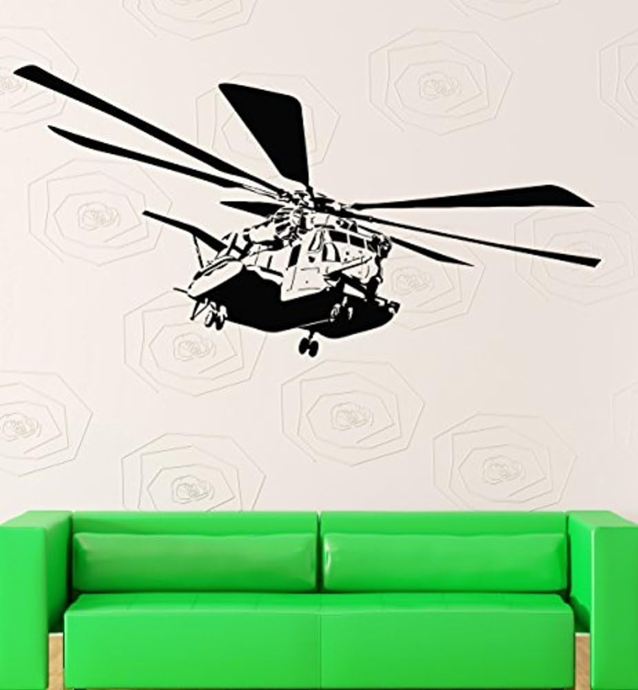XX Plus Fashion Helicopter Wall Stickers Military Aviation For Kids Room Nursery Wall Decal Sticker For You