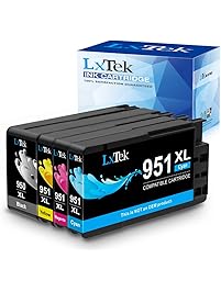 LxTek New Upgraded 950XL 951XL Ink Cartridges Compatible for HP 950XL 951XL 950 951 XL High Yield for HP OfficeJet PRO 8610 8600 8620 8100 251dw 8630 8625 8615 (4-Pack, Black Cyan Magenta Yellow)