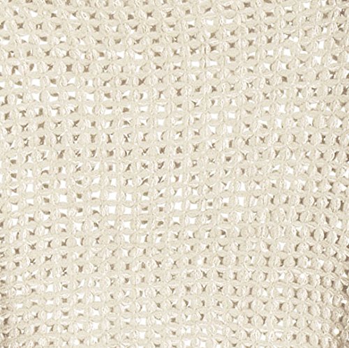 AshopZ Womens Soft Knit Shawl Wrap Tassel Edge Sweater with Sequins,Beige