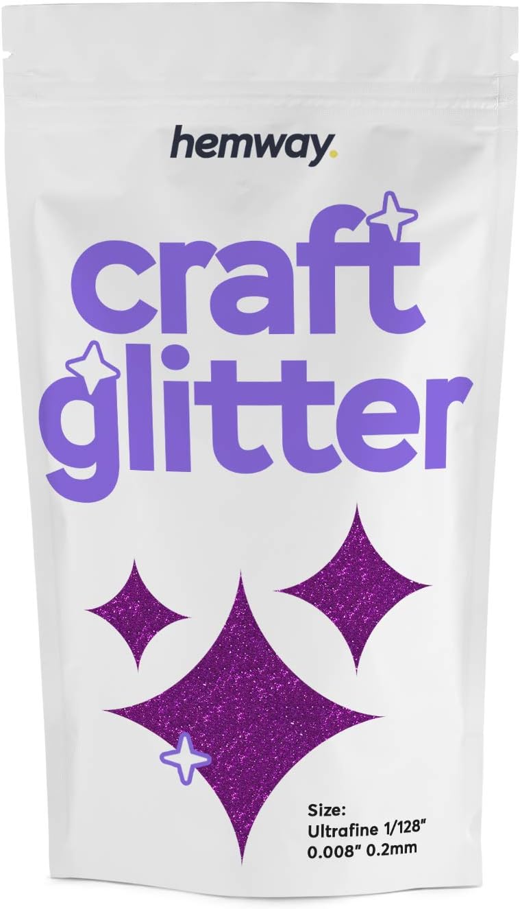 Hemway Craft Glitter Fuchsia Pink 100g Ultrafine Glitter for Crafts Resin, Cosmetic, Nail, Face, Body, Festival, Tumblers