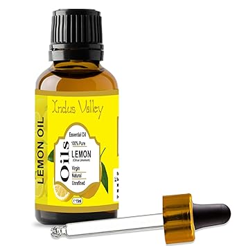 Indus valley 100% pure and natural lemon essential oil for hair & face care(15ml)
