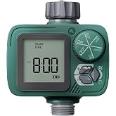 Sprinkler Timer, Programmable Hose Timer with Automatic Watering System | Digital Water Timer with Rain Delay &amp; Manual Mode, 1 Outlet Drip Irrigation Controller for Garden Hose, Lawn &amp; Outdoor Yard