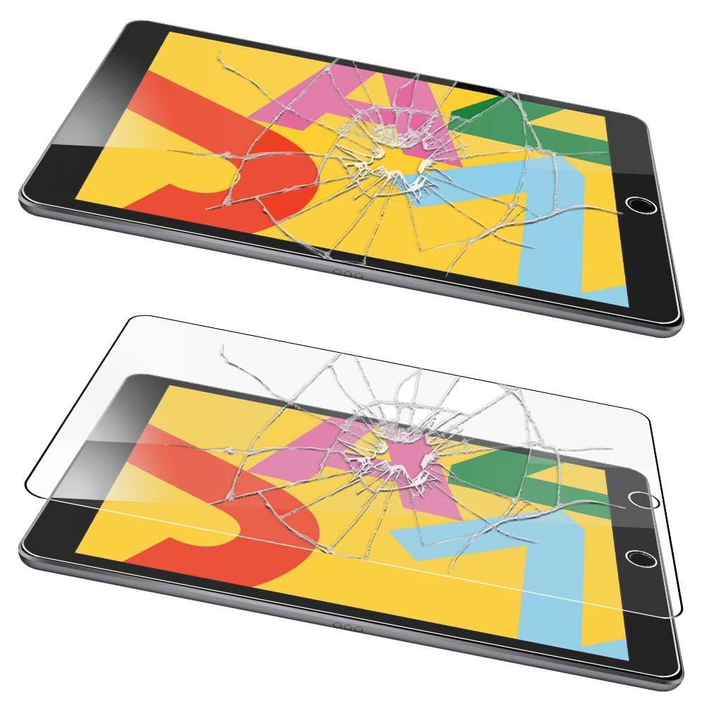 ebestStar - compatible with iPad 10.2 Screen Protector (2019) Premium Tempered Glass Film Shatterproof, 9H 3D Bubble Free [iPad: 250.6 x 174.1 x 7.5mm, 10.2'']