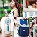 Welltop Handheld Fan USB Rechargeable Desk Fan Portable Small Fans 3 Speeds Personal Fan for Home Office Travel