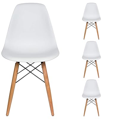 Liani Mid Century Modern Chair Set of 4 for Dining and Living Room