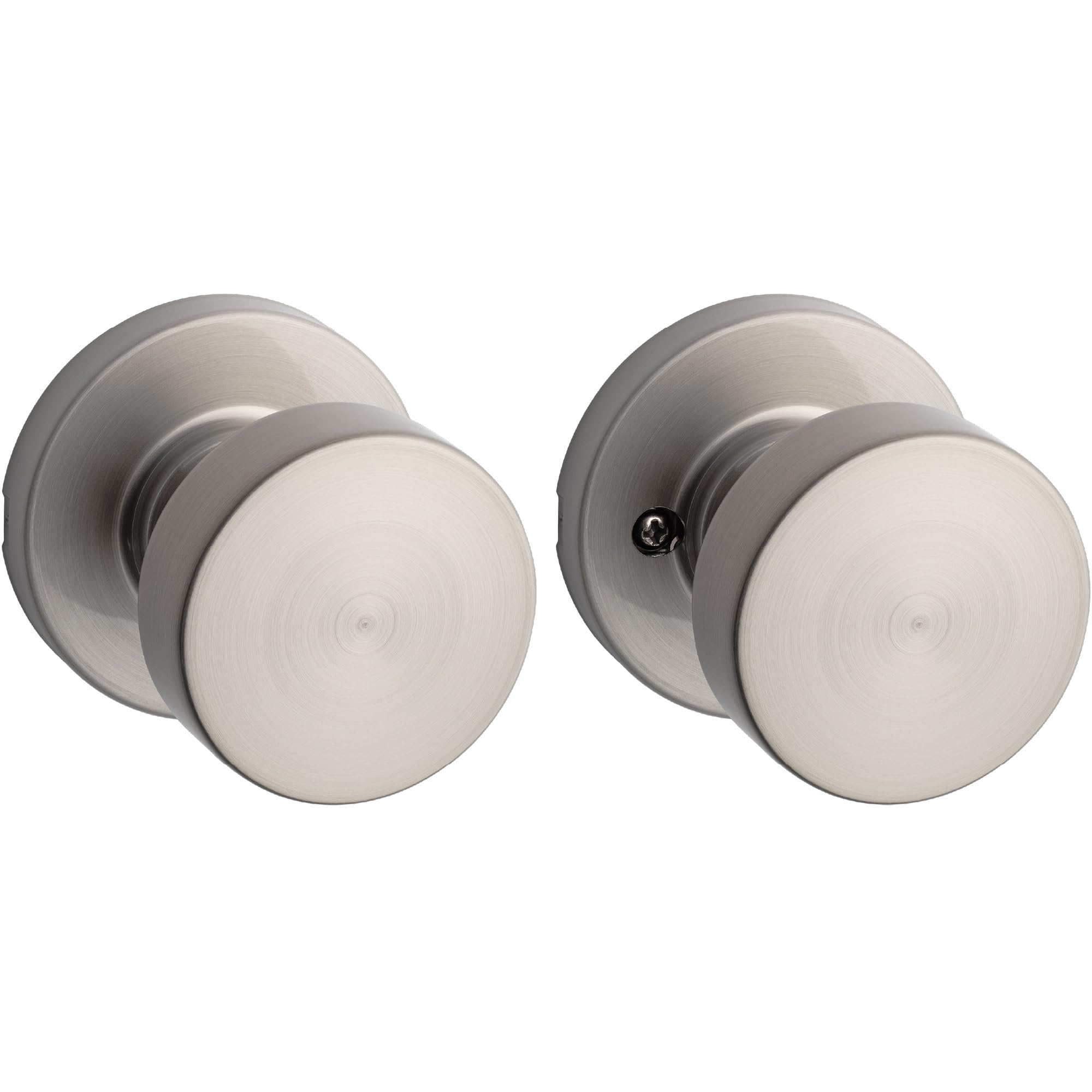 Kwikset 97200-890 Pismo Hallway/Closet Door Knob, Satin Nickel, 1 Pack