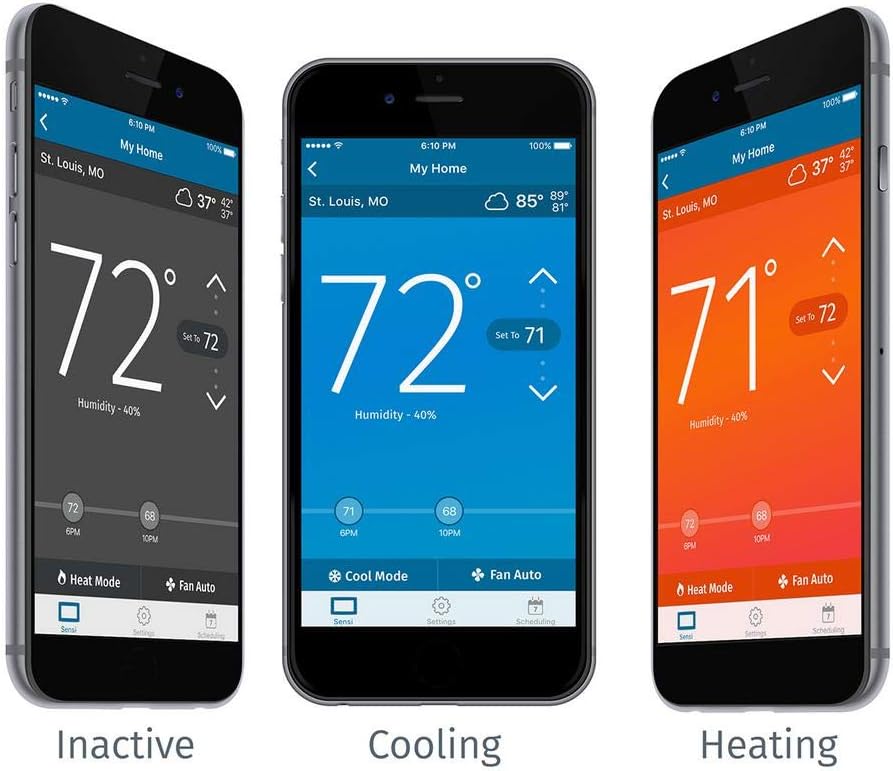 Emerson Sensi Touch Wi-Fi Thermostat w/ Touchscreen Color Display