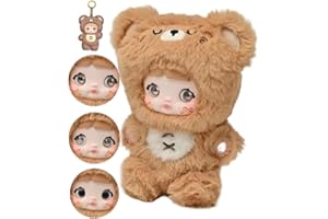Shopular Nommi Blind Box Opened Plush Doll Nommi Loveliness Never Ends Series Confirmed Kawaii Plushie Charm Doll Cute Xmas Collectible Birthday Gift (Coffee Bear)
