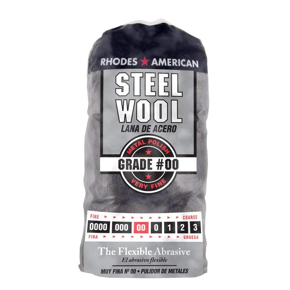 Metal Polishing Steel Wool Very Fine Grade 00 12 pad Rhodes American