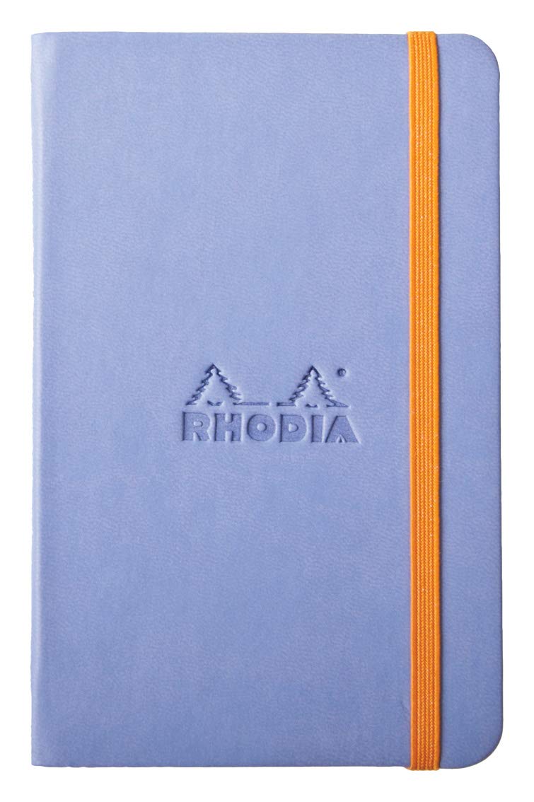 RHODIA 118629C - Iris Rigid Notebook - A6 - 192 pages - Plain Ivory Clairefontaine Paper 90 g/m - Bookmark, Elastic Closure - Faux Leather Cover - Rhodiarama Collection