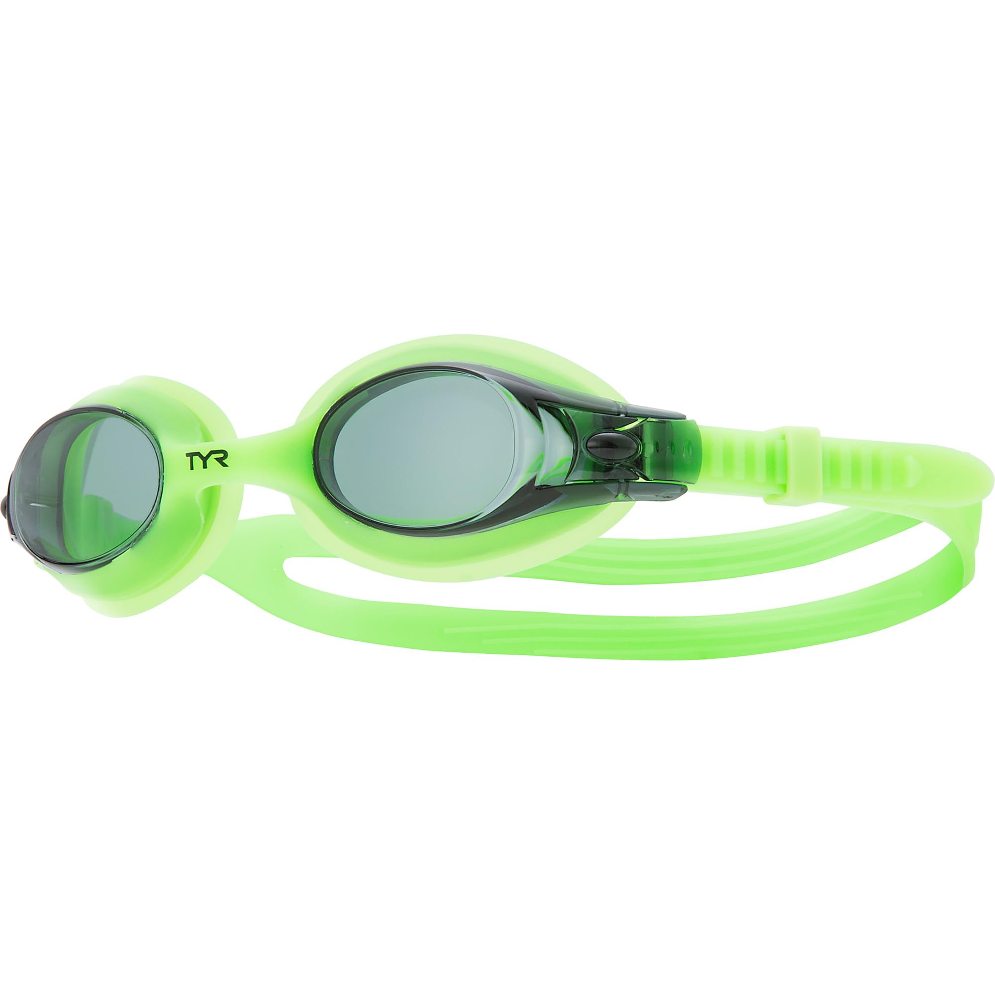 TYR Kids Swimple Swim Goggle, Smoke/Green