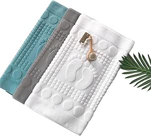 Amazon.com: SOUGAO Bath Mats [Not a Bathroom Rug] Cotton Banded Machine ...