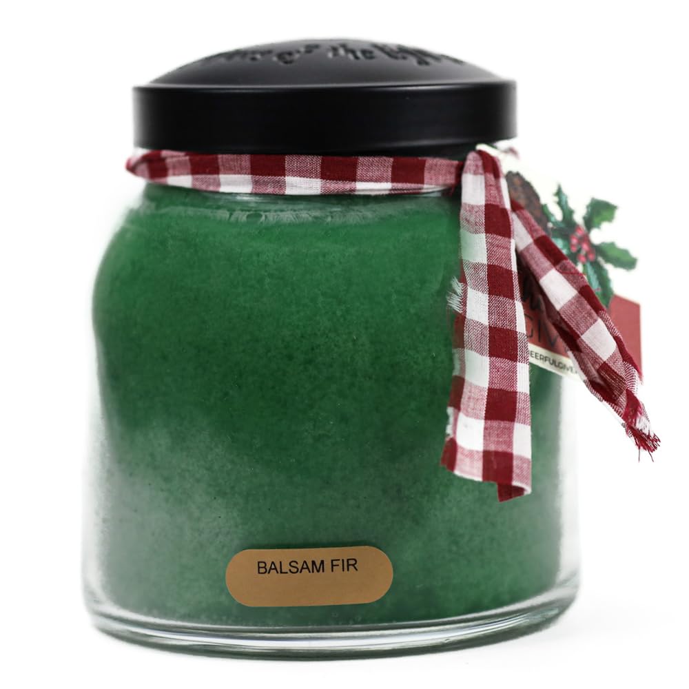 A Cheerful Giver - Balsam Fir - 34oz Papa Scented Candle Jar - Keepers of the Light - 155 Hours of Burn Time, Candles Gifts for Women