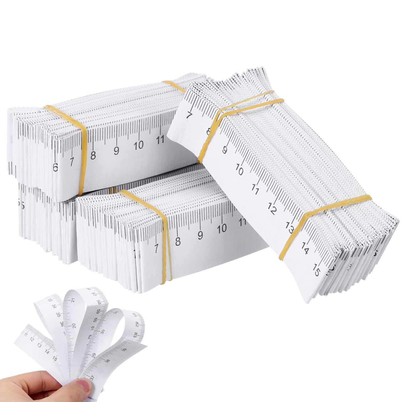 DOITOOL Disposable Paper Body Tape : 100 Pieces 2-Sided Measuring Tape 100 cm / 39.37 Inches Measuring Soft Paper for Sewing Tailor Cloth Medical Measurement