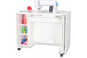 ARROW SEWING Arrow 2011 Mod Squad Modular Sewing, Cutting, Quilting, Crafting Cabinet, Portable with Wheels and Airlift, White Finish