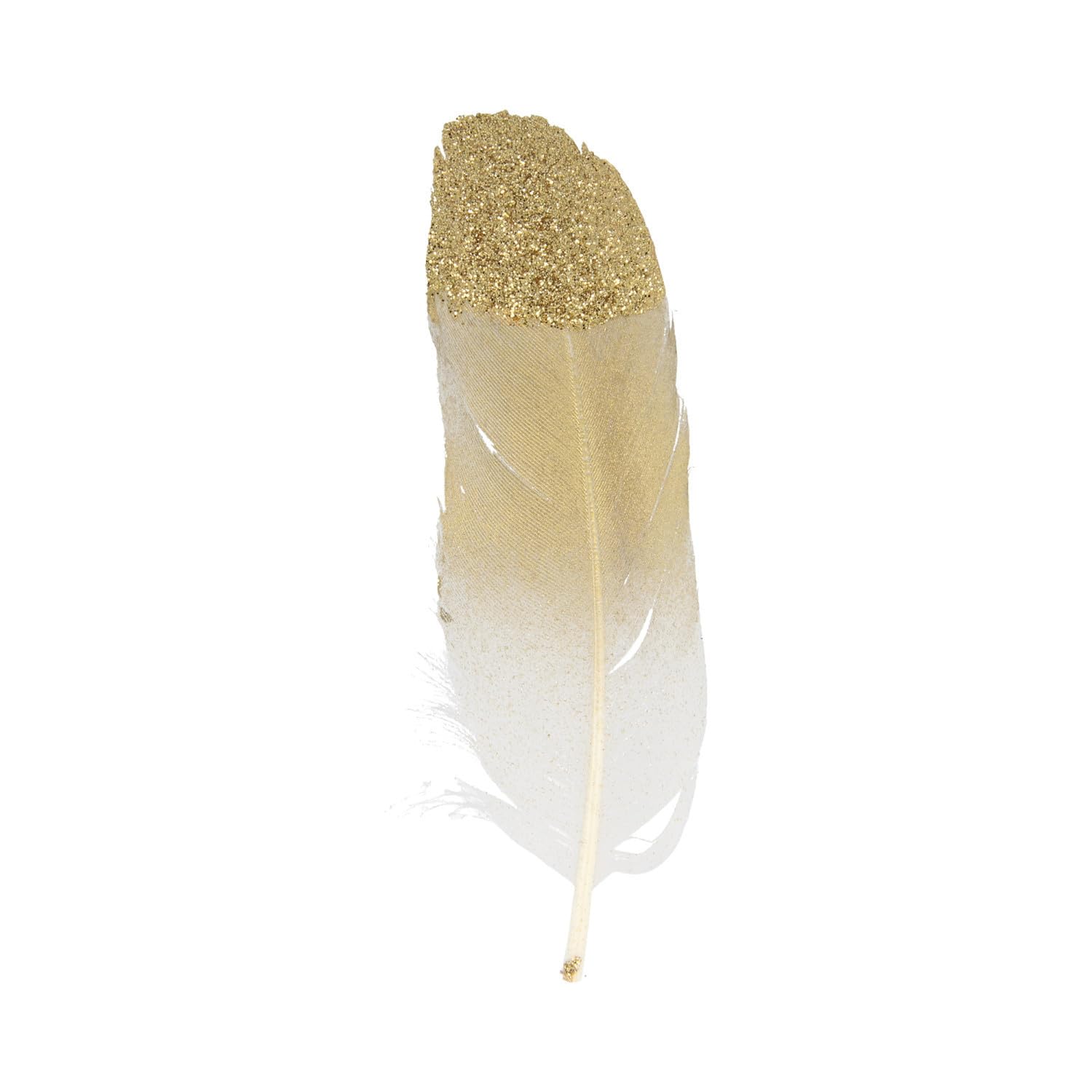 Artemio Pack of 6 Glitter Dipped Feathers (Gold)