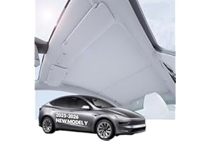 VION Tesla Model Y Roof Sunshade (2026–2025 New Model Y, Juniper) – Full Blackout (No Light Transmission), Cooler Cabin, Dual