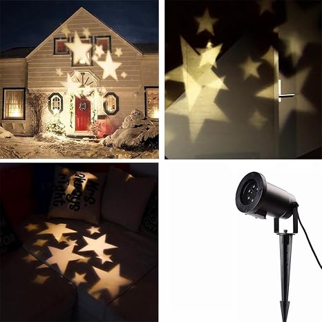 Proiettore Luci Natalizie Bianche.Locisne Led Moving Fiocco Di Neve Stelle Riflettori Luci Di Inondazione Interni Esterni Paesaggio Lampada Del Proiettore Partito Festa Natale Tree Garden Patio Fase La Decorazione Della Casa Ip44 Amazon It Illuminazione