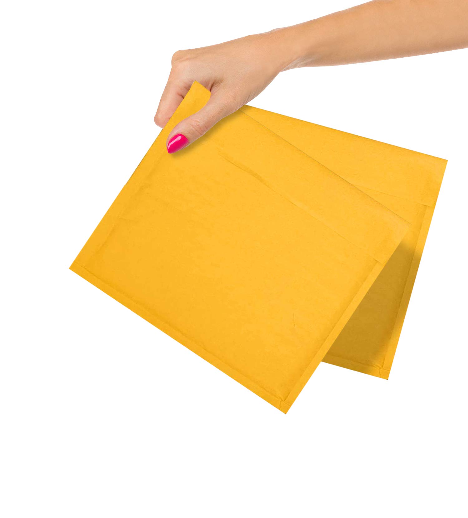 ABC Kraft Bubble Mailer 7.25 x 7 Inch, Pack of 25 Gold Padded Mailing Envelopes with Reliable Glue, Cushioning, Waterproof and Sturdy Kraft Paper Mailers, Minimalistic Padded Shipping Envelopes