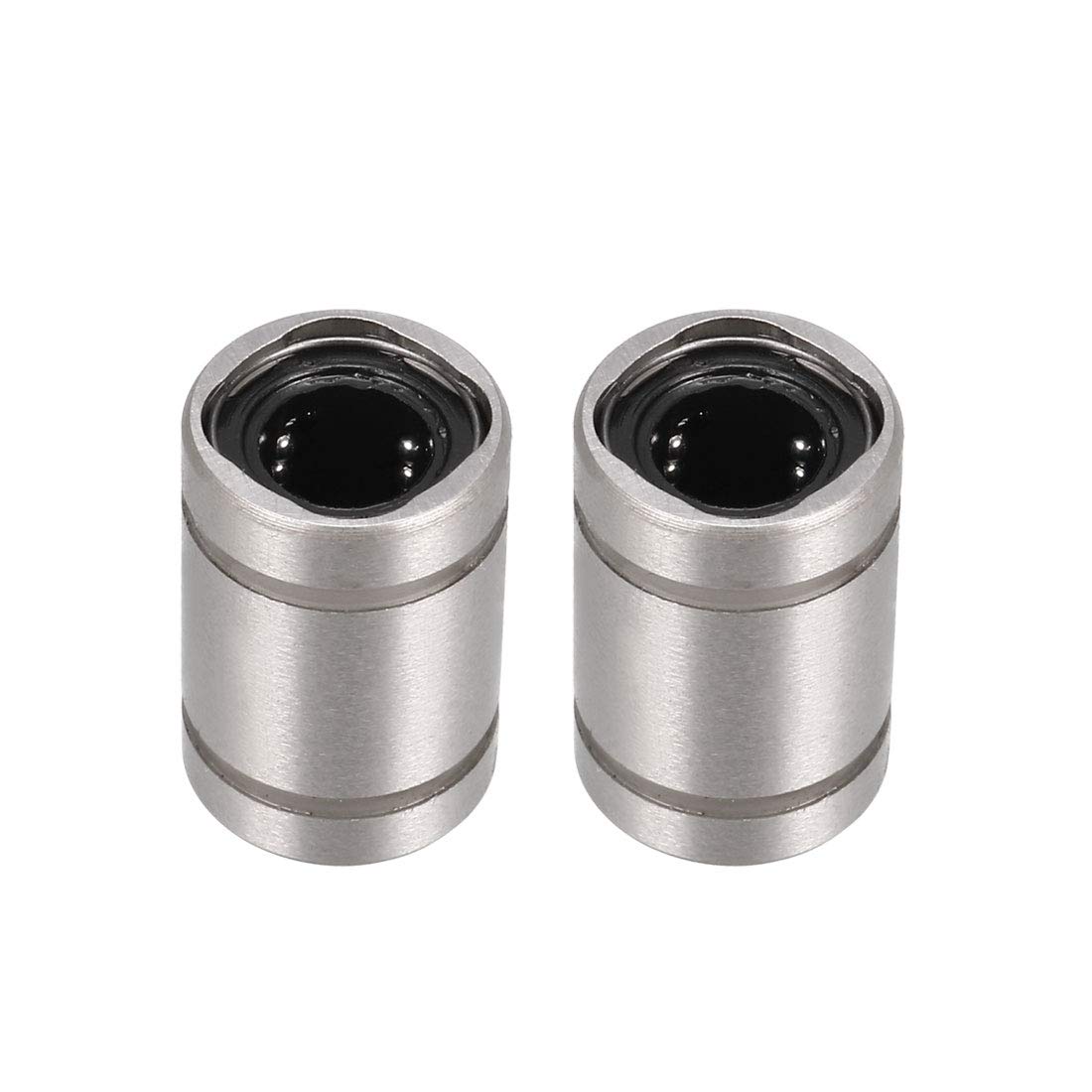 sourcingmap LM5UU Linear Ball Bearings 5mm Bore 10mm OD 15mm Length for CNC Machine 3D Printer 2pcs