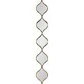 Kate and Laurel Loxi Slim Teardrop Panel Wall Mirror, 7 x 42, Gold, Glam Tall Teardrop Mirror Wall Decor for Use as Skinny En
