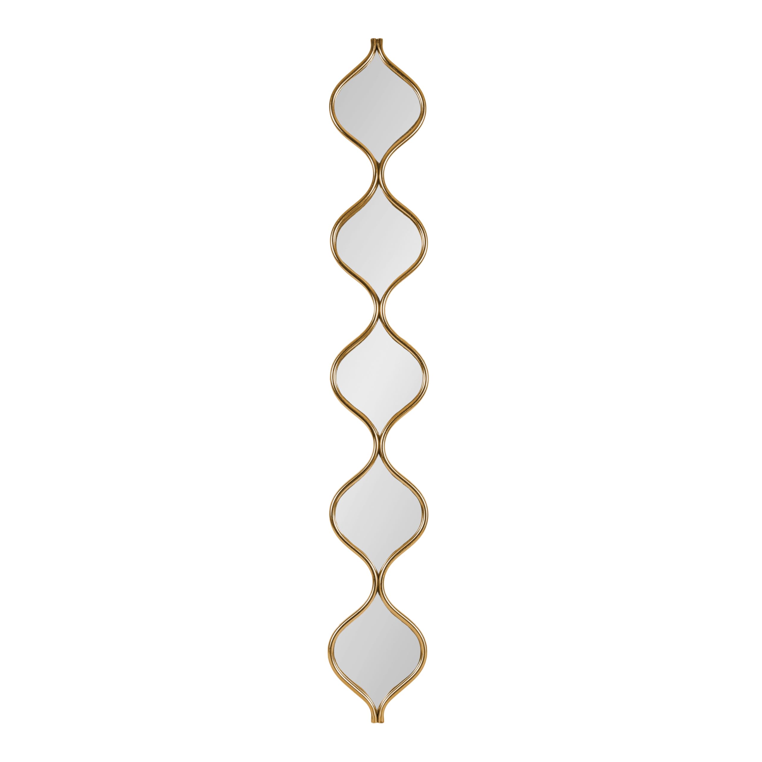 Photo 1 of Kate and Laurel Loxi Slim Teardrop Panel Wall Mirror, 7 x 42, Gold, Glam Tall Teardrop Mirror Wall Decor for Use as Skinny Entryway Mirror or Decorative Bedroom Mirror